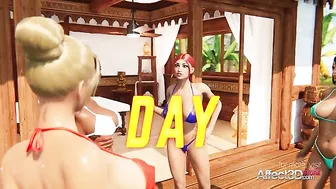 Futa sex with two good looking chicks that are addicted to brutal banging