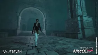 Mosnter showing its massive boner while fucking a well hung redhead in latex