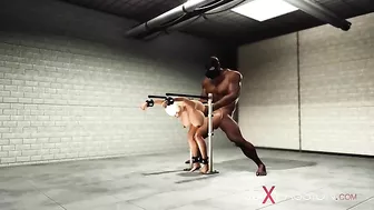 Big boobies black girl is going to do nasty things with an oversized boner