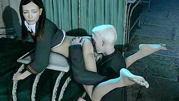 Harry Potter hentai featuring popular characters fucking in the hallways