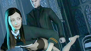 Harry Potter hentai featuring popular characters fucking in the hallways