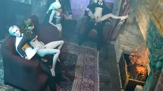 Hermione is taking a really stiff penis in a reverse cowgirl sexy scene