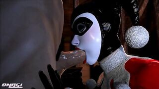 Harley Quinn blowjob scene with lots of closeup fucking and real orgasms