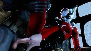 Harley Quinn blowjob scene with lots of closeup fucking and real orgasms