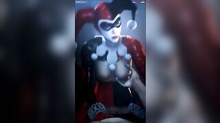 Harley Quinn blowjob scene with lots of closeup fucking and real orgasms