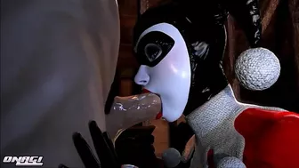 Harley Quinn blowjob scene with lots of closeup fucking and real orgasms