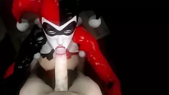 Harley Quinn blowjob scene with lots of closeup fucking and real orgasms