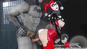 Harley Quinn blowjob scene with lots of closeup fucking and real orgasms