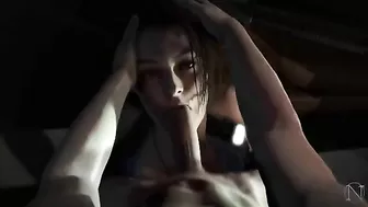 Jill Valentine looks so hot and obedient with a hard dick in her kinky mouth