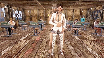 Fallout 4 gangbang that shows everyone what a real tight pussy is good for