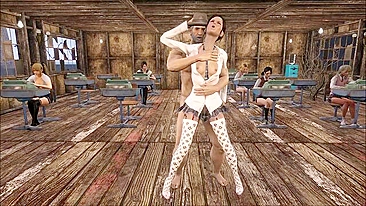 Fallout 4 gangbang that shows everyone what a real tight pussy is good for