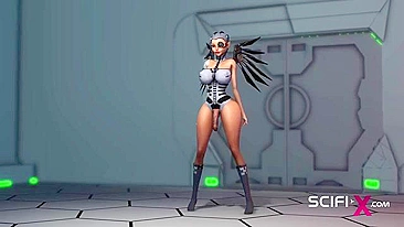 Cyber cock looks great in a spacewoman pussy in a hardcore gape fuck scene