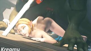 Zelda 3D porn showing a horny princess getting fucked with no shame at all