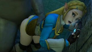 Zelda 3D porn showing a horny princess getting fucked with no shame at all