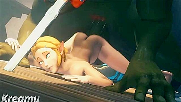 Zelda 3D porn showing a horny princess getting fucked with no shame at all