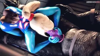 Samus is a horny girl that looks brilliant with a hard alien dong inside her