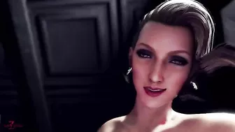 Hentai scene showing a leggy girl with big boobs getting off with a hard dick