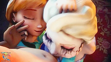 Anna and Elsa from Frozen get fucked in a hardcore compilation movie in HD