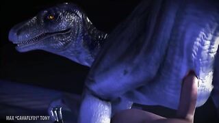 Velociraptor from Jurassic Park is going to get fucked after sucking dick