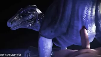 Velociraptor from Jurassic Park is going to get fucked after sucking dick