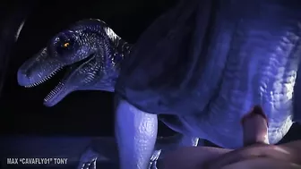 Velociraptor from Jurassic Park is going to get fucked after sucking dick