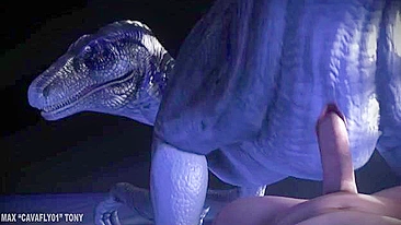 Velociraptor from Jurassic Park is going to get fucked after sucking dick