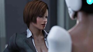 Robot fucking with a big boobs babe that enjoys dicks and other kinky stuff