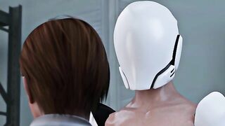 Robot fucking with a big boobs babe that enjoys dicks and other kinky stuff