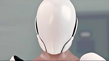 Robot fucking with a big boobs babe that enjoys dicks and other kinky stuff