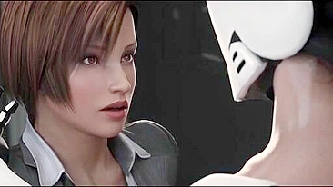 Robot fucking with a big boobs babe that enjoys dicks and other kinky stuff