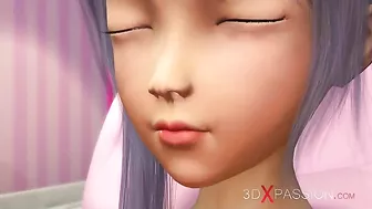 Barely legal Japanese girl getting her booty terrorized by a huge black dick