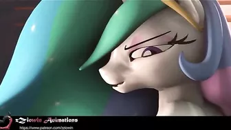 Creative MLP fuck with with the top of his sexy cock near the mouth of a pussy