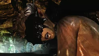 Orc monster is going to pound her into submission in a twisted sex scene here