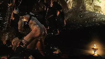 Orc monster is going to pound her into submission in a twisted sex scene here