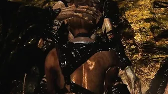 Orc monster is going to pound her into submission in a twisted sex scene here