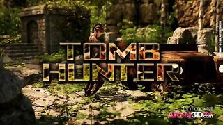 Lara Croft futanari porn video with lots of hardcore banging on all fours