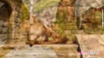 Lara Croft futanari porn video with lots of hardcore banging on all fours