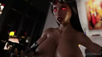 Here we see the most perverted superhero slut of them all taking dick