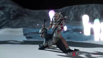 Awesome strapon love with a space explorer and a horny alien creature in HD Awesome strapon love with a space explorer and a horny alien creature in HD