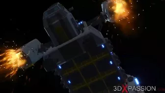 Awesome strapon love with a space explorer and a horny alien creature in HD