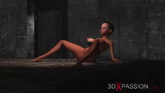 Black sex slave getting fucked by an ogre that wants to ruin her forever