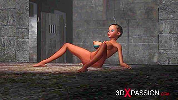 Black sex slave getting fucked by an ogre that wants to ruin her forever