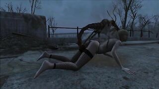 She is taking all that Fallout monster cock in her pussy just for fun though