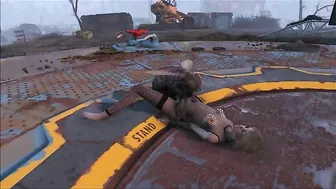 She is taking all that Fallout monster cock in her pussy just for fun though