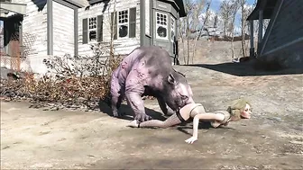 She is taking all that Fallout monster cock in her pussy just for fun though She is taking all that Fallout monster cock in her pussy just for fun though