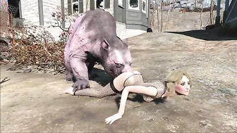 She is taking all that Fallout monster cock in her pussy just for fun though