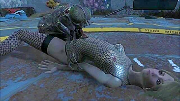 She is taking all that Fallout monster cock in her pussy just for fun though