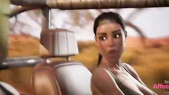 Incredible futa girl playing a role of a pornstar with a big dildo in her