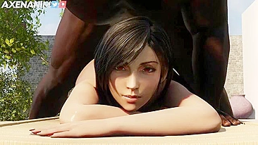 Tifa Lockhart enjoying brutal anal with a BBC in a summery setting though