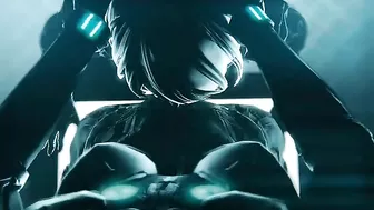 2B is going to get her asshole dominated in different ways to make herself cum